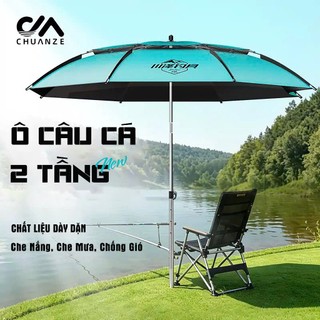 Ô Câu Đài 2 Tầng Và Ô Dọc Dưa Ô Câu Cá Che Nắng Mưa Dù Câu Đài Chống Tia UV Cao Cấp