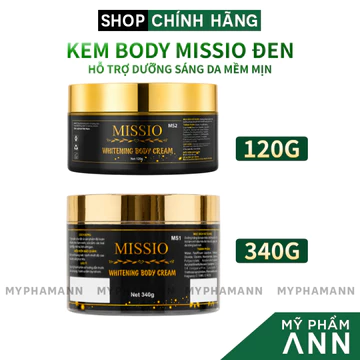 Kem Body Missio Whitening Body Cream 120g, 340g Tím Dưỡng Trắng Da Toàn Thân 170gr Chính Hãng - Kem Dưỡng Trắng Body