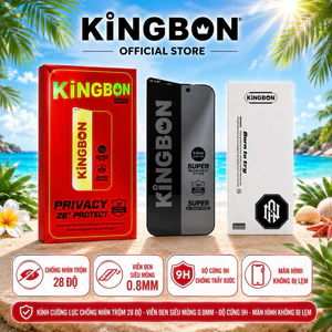 Kính iPhone GOR x KiNGBON MA-03 Chống Nhìn Trộm - Viền Đen Nhỏ 0.8mm KO bị Lẹm Vào Màn Hinh