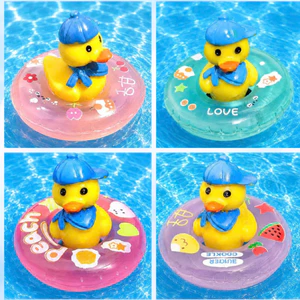 Set Charm Vịt Vàng Phao Bơi Cứng Kawaii Cute Charm Resin Trang Trí Dép Mùa Hè 🐤💜🌊☀️ Phao Vịt Cứng Mùa Hè