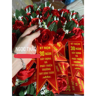 Tôn Vinh Sự Kiện 🇻🇳 Xưởng Sản Xuất Hoa Hồng Cài Áo Đại Biểu Thiết Kế Riêng, Giá Gốc SLL