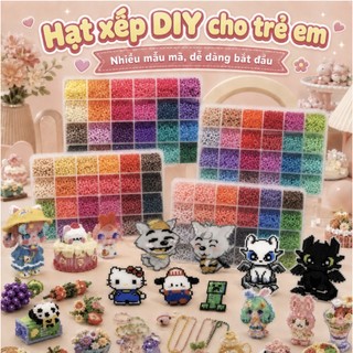 【Bộ Đồ Chơi Trẻ Em】Xếp Hạt DIY Sáng Tạo Cho Bé, Mẫu Mới Thông Minh, Kèm Hạt Nhiều Màu + Dụng Cụ + Bàn Ủi An Toàn