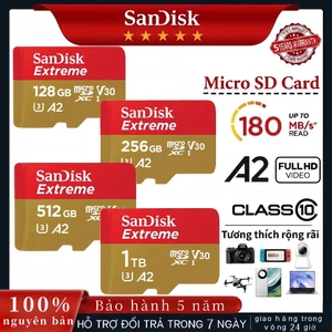 SanDisk Extreme Thẻ nhớ microSD C10 128GB/256GB/512GB/1TB Bảo hành 5 nă