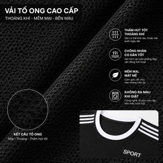 Bộ Sport Nam Cộc Tay Cổ Viền Năng Động Thấm Hút Mồ Hôi Tốt Full Size  BHN78