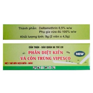 Phấn kiến phấn vẽ kiến , gián Vipesco (hộp x 2 viên)