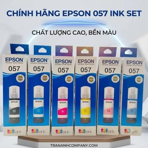 Mực In Epson 057 Chính Hãng (Bộ 6 Màu) Cho Máy In L8050 L18050 - Mực In Ảnh Cao Cấp Sắc Nét, Bảo Vệ Đầu Phun Tuyệt Đối