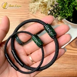 [HÀNG HOT] Vòng tay đôi nam nữ lu thống ngoc sơn thủy xanh chạm họa tiết tài hút lộc - DIY TUỆ LÂM — ảnh 7