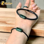 [HÀNG HOT] Vòng tay đôi nam nữ lu thống ngoc sơn thủy xanh chạm họa tiết tài hút lộc - DIY TUỆ LÂM — ảnh 2