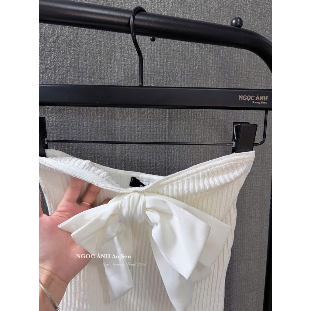 Áo quây nơ xinh xuất sắc về sẵn hàng 3 màu  Free size