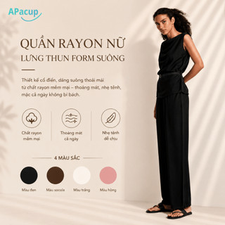 Quần  Nữ Lưng Thun Form suông, Chính hãng Apacup , Thoáng mát, mặc cả ngày không bí