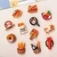 Charm Sticker Mô Hình Đồ Ăn dán túi xách , ốp điện thoại , gắn dép cross trang trí bàn làm việc nhà cửa , DIY