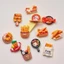 Charm Sticker Mô Hình Đồ Ăn dán túi xách , ốp điện thoại , gắn dép cross trang trí bàn làm việc nhà cửa , DIY