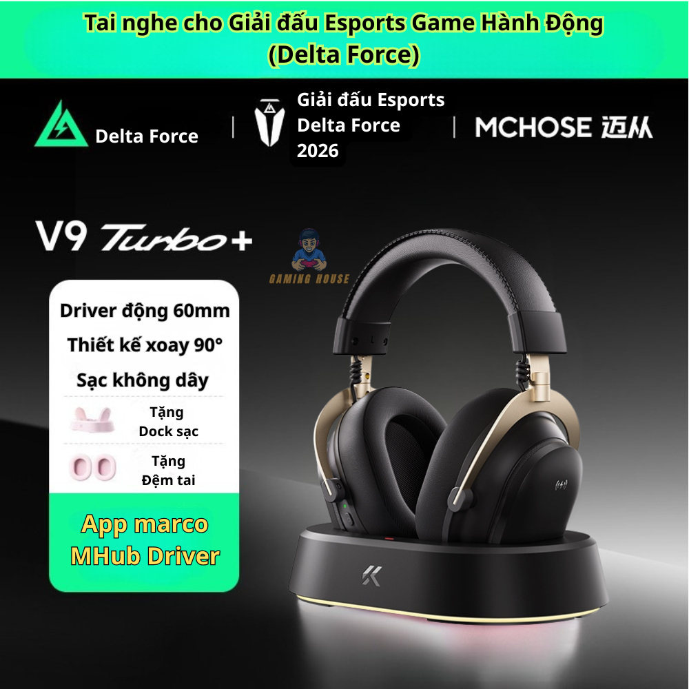 Tai nghe gaming không dây Mchose V9 Turbo