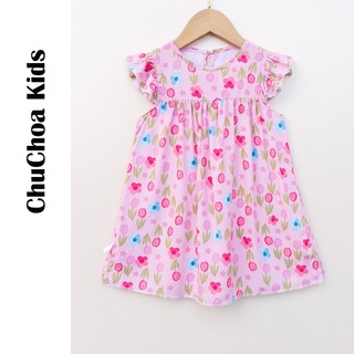 Váy Lanh bé gái, Đầm Lanh bé gái cánh tiên dáng suông ChuChoaKids [VBC32]