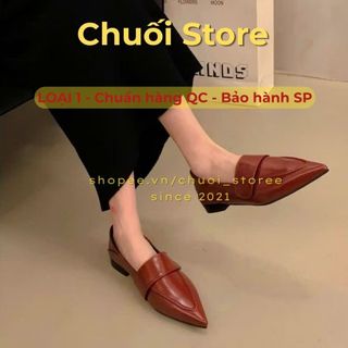 Giày bệt nữ da PU tổng hợp dệt vải đế cao su thanh lịch dịu dàng tinh tế nữ tính