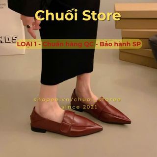 Giày bệt nữ da PU tổng hợp dệt vải đế cao su thanh lịch dịu dàng tinh tế nữ tính