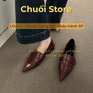 Giày bệt nữ da PU tổng hợp dệt vải đế cao su phong cách sang trọng dễ phối đồ thanh lịch êm chân