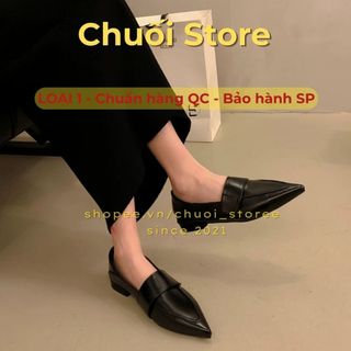 Giày bệt nữ da PU tổng hợp dệt vải đế cao su phong cách sang trọng dễ phối đồ thanh lịch êm chân