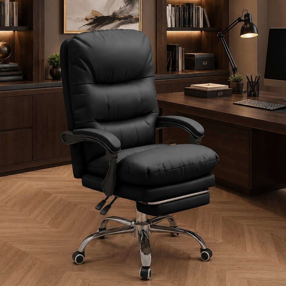 Ghế giám đốc Ghế xoay văn phòng đệm dày 15cm bọc da PU cao cấp êm ái Pehouse