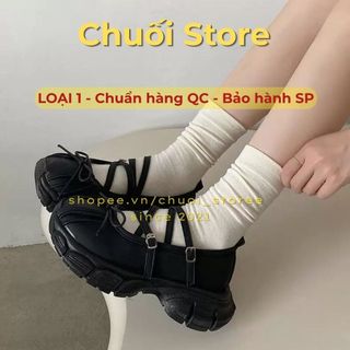 Giày lolita nữ da PU tổng hợp dệt vải đế cao su dễ phối đồ dịu dàng nhẹ nhàng thanh lịch