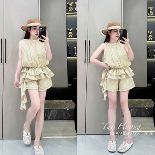PHẠM THÙY SHOP: SET BỘ ÁO YẾM MIX QUẦN SHORT CHẤT ĐŨI MỀM MÁT