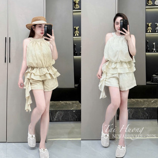 PHẠM THÙY SHOP: SET BỘ ÁO YẾM MIX QUẦN SHORT CHẤT ĐŨI MỀM MÁT