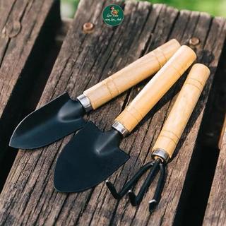 COMBO 3 MÓN Dụng Cụ Làm Vườn Mini Cán Gỗ Chắc Chắn Trồng Cây Cảnh, Làm Vườn, Tiện Lợi