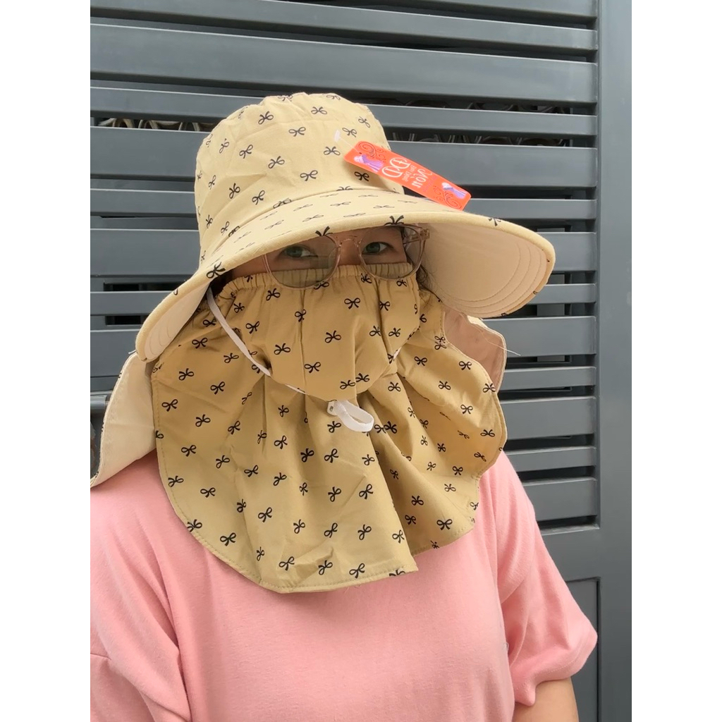 Nón Mũ chống nắng vành to 2 tà, vải mềm thoáng, freesize cho nữ