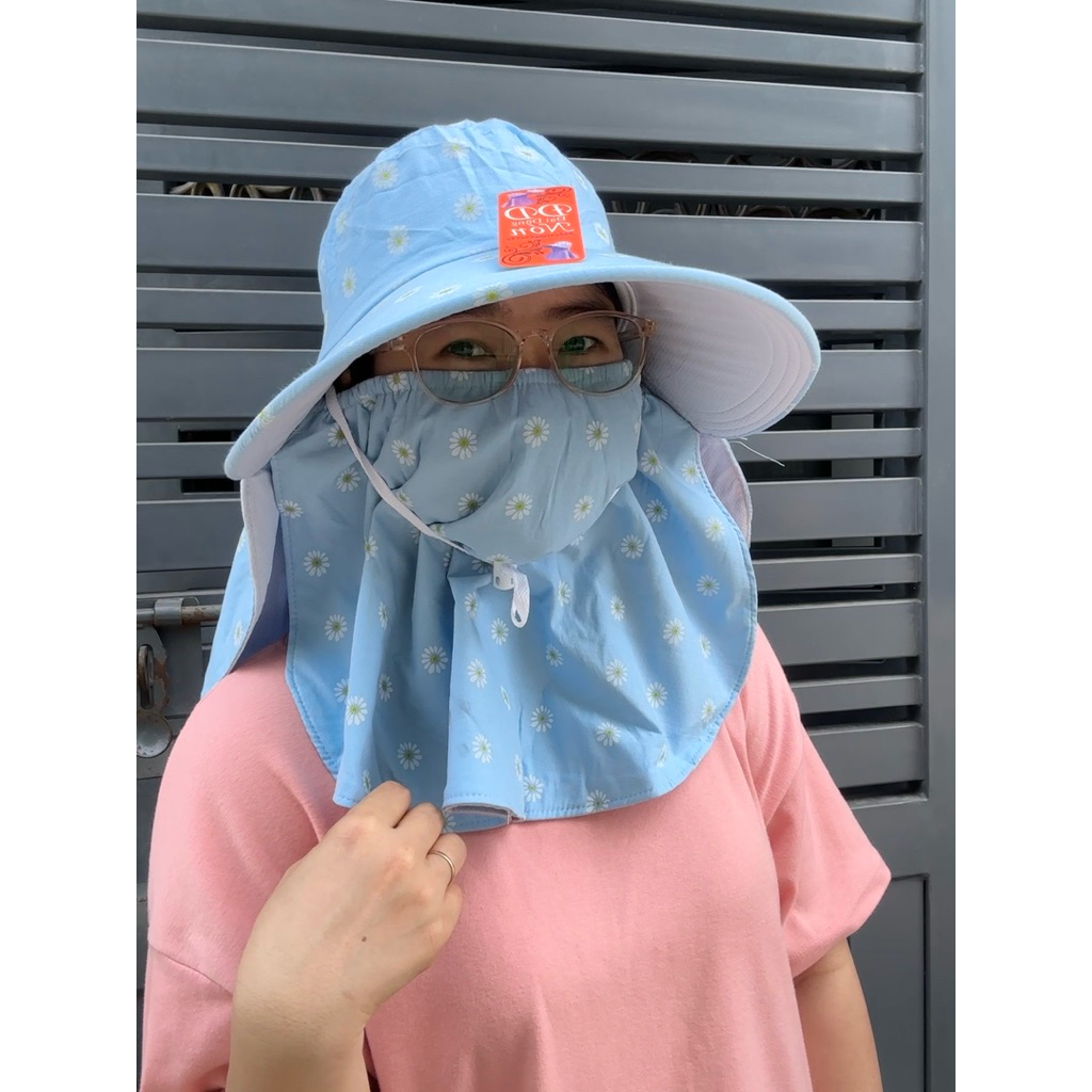 Nón Mũ chống nắng vành to 2 tà, vải mềm thoáng, freesize cho nữ