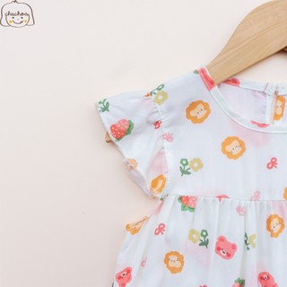 Váy Lanh bé gái, Đầm Lanh bé gái cánh tiên dáng suông ChuChoaKids [VBC32]