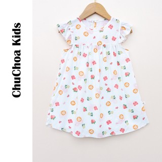 Váy Lanh bé gái, Đầm Lanh bé gái cánh tiên dáng suông ChuChoaKids [VBC32]