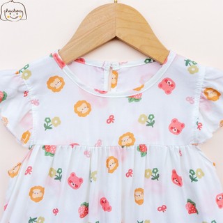 Váy Lanh bé gái, Đầm Lanh bé gái cánh tiên dáng suông ChuChoaKids [VBC32]