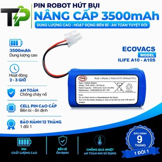 (DUNG LƯỢNG 3500 MAH)PIN ROBOT HÚT BỤI ECOVACS ILIFE A10 - A10S NÂNG CẤP CHÍNH HÃNG LG (BẢO HÀNH 9 THÁNG)