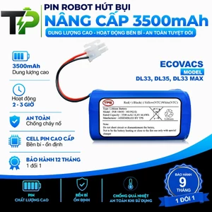 PIN ROBOT HÚT BỤI NÂNG CẤP ECOVACS DL33, DL35, DL33 MAX BẢO HÀNH 12 THÁNG CHÍNH HÃNG LG