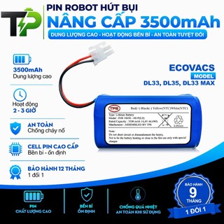 PIN ROBOT HÚT BỤI NÂNG CẤP ECOVACS DL33, DL35, DL33 MAX BẢO HÀNH 12 THÁNG CHÍNH HÃNG LG