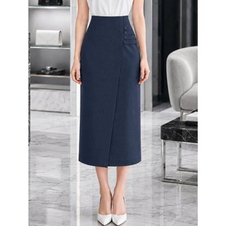 Chân Váy 𝐂𝐂𝐇𝐀𝐓 Dáng Suông Bấu Ly Kiểu Tà Chéo Chất Liệu Tuytsi Cao Cấp 16CDS2044ST