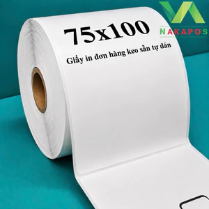 Giấy in nhiệt 75x100 FASSON 7.5x10 in vận đơn A7 Decal nhiệt 75x100mm giấy in đơn hàng 75*100 giấy nhiệt