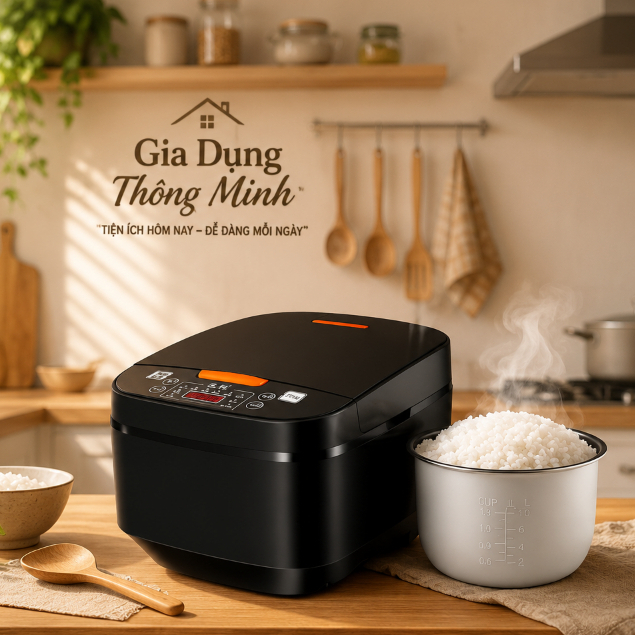 Nồi Cơm Điện 5 Lít – Chống Dính, Đa Năng, Dung Tích Lớn Cho Gia Đình 2–9 Người