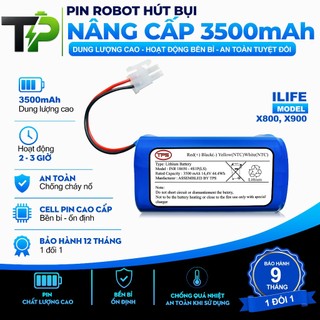 ( DUNG LƯỢNG 3500 mAh ) PIN ROBOT HÚT BỤI NÂNG CẤP  ILIFE X800 BẢO HÀNH 9 THÁNG