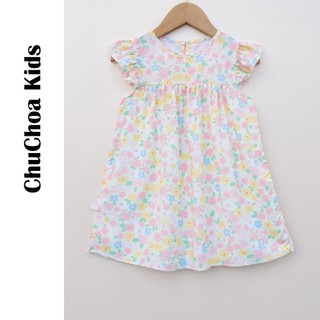Váy Lanh bé gái, Đầm Lanh bé gái cánh tiên dáng suông ChuChoaKids [VBC32]