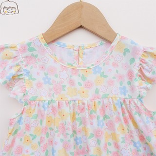 Váy Lanh bé gái, Đầm Lanh bé gái cánh tiên dáng suông ChuChoaKids [VBC32]