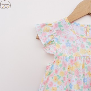 Váy Lanh bé gái, Đầm Lanh bé gái cánh tiên dáng suông ChuChoaKids [VBC32]
