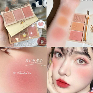 (Tone Hồng) Phấn Má Hồng & phấn mắt 3 Ô