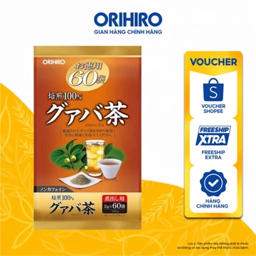 Trà ổi Orihiro Nhật Bản hỗ trợ giảm cân giảm mỡ thừa túi 60 gói loại mới