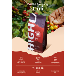 Mua 4 tặng 1 - Mua 4 Gói cà phê rang xay Culi Highlands Coffee 200g/gói - Tặng 1 phin pha inox (quà kèm đơn hàng)