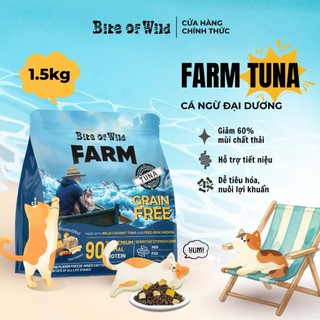 [COMBO] Hạt topping cho mèo Bite Of Wild FARM túi 1.5kg Cá ngừ Cá hồi Không Ngũ Cốc Lông Mượt Dễ Tiêu Hóa - PetKool