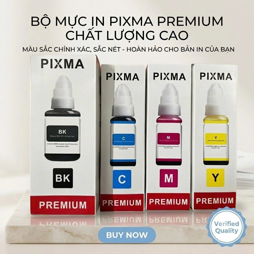 Mực In Canon GI-790 (Bộ 4 Màu) Refill Ink Cho Máy Canon G1010 G2010 G3010 G1000 G2000 G3000 - Bảo Vệ Đầu Phun, Sắc Nét
