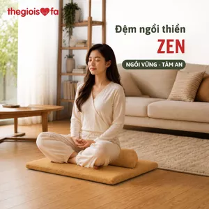 Đệm ngồi thiền ZEN (Thegioisofa) ghế ngồi thiền giúp lưng thẳng, ngồi vững, thiền sâu, không tê chân