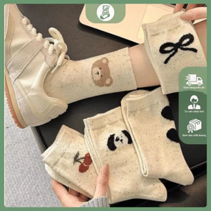 Tất,vớ nữ họa tiết hoạt hình - SoftStep - Phong cách nhật dài đến bắp chân bản dễ thương dành cho nữ