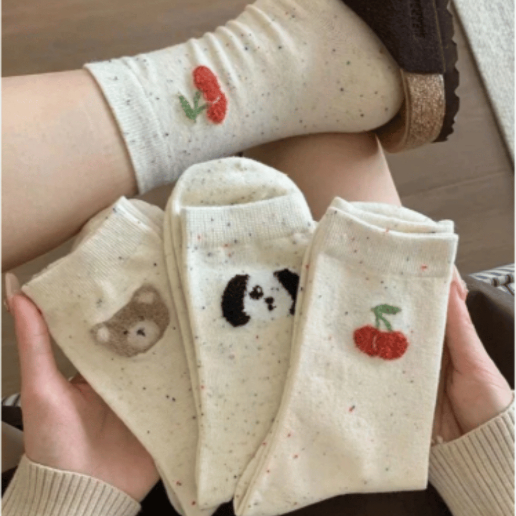 Tất,vớ nữ họa tiết hoạt hình - SoftStep - Phong cách nhật dài đến bắp chân bản dễ thương dành cho nữ